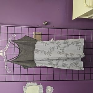 💙 women's sundress IO gray/blue L